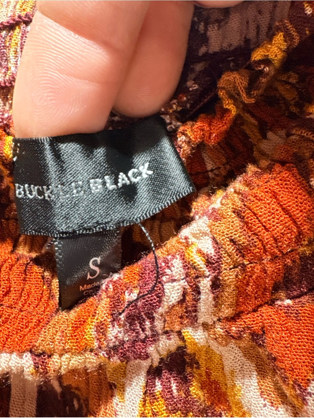 Buckle Rust Multi-Color Off-Shoulder Smocked Tunic - Picture 3 of 3